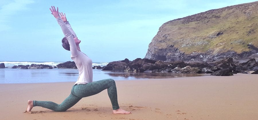 Yoga on beach